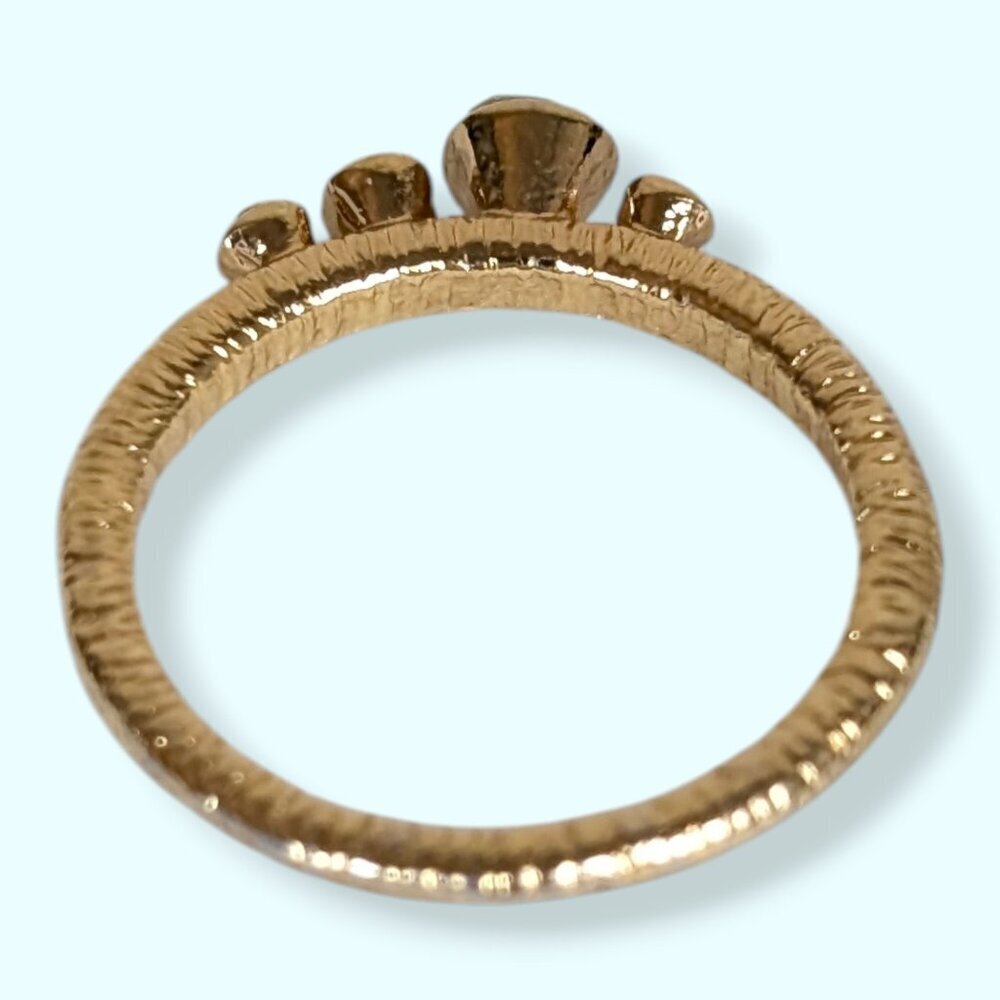 (2/$20) Asymmetrical White Rhinestone Ring - Picture 4 of 7